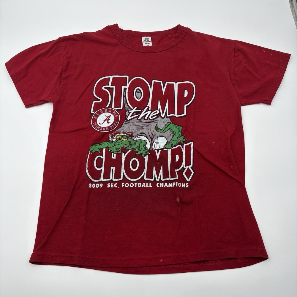 Vintage Russell Alabama Crimson Tide 2009 SEC Champions Stomp The Chomp Medium